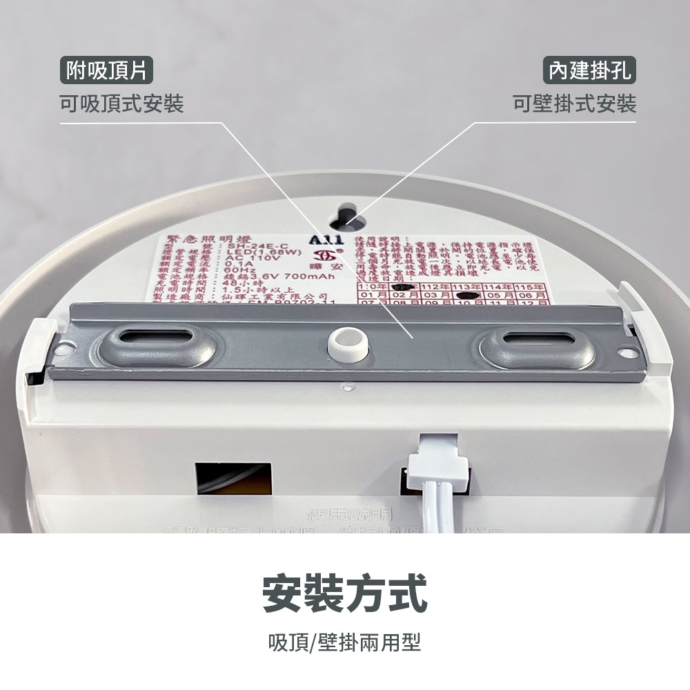 LED吸頂/壁掛兩用型緊急照明燈