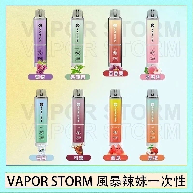 VAPOR STORM風暴辣妹 VAPOR STORM風暴辣妹一次性主機充電7500口(5%)7000口